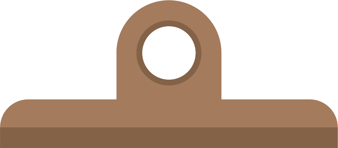 A brown big clip icon