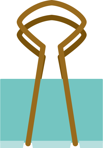 A green pin clip
